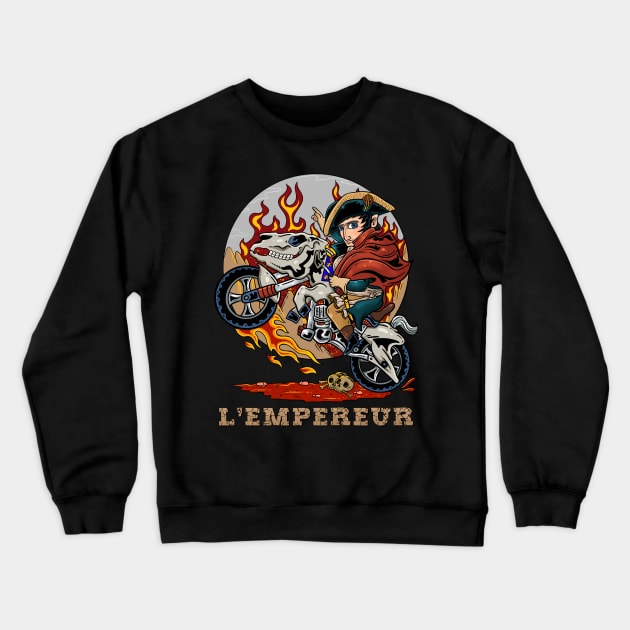 Emperor's Triumph: Napoleon Crossing the Alps in Metal Crewneck Sweatshirt by Holymayo Tee